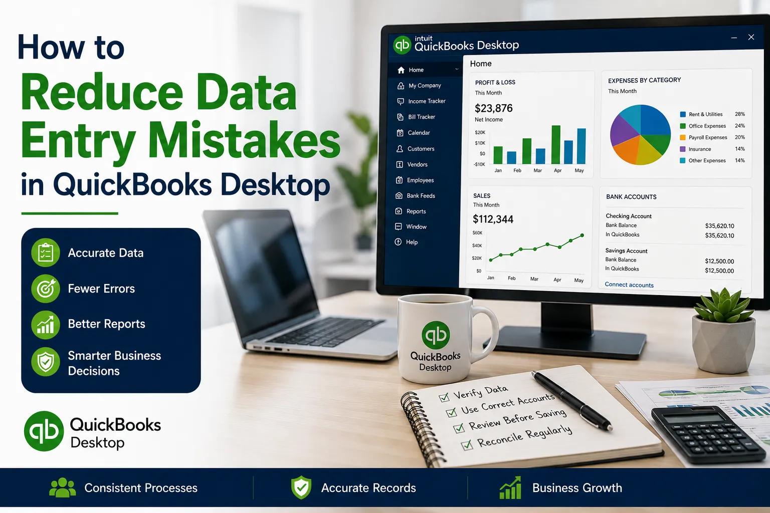 QuickBooks Desktop data entry accuracy tips